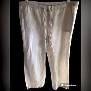 Pants from Liz Claiborne | Large | Linen/Cotton | Natural fibers | Loose Fit |